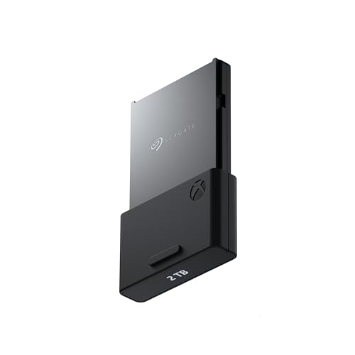 Seagate Storage Expansion Card 2TB Solid State Drive - NVMe SSD for Xbox Series X|S, Quick Resume, Plug & Play, Licensed (STJR2000400) Black