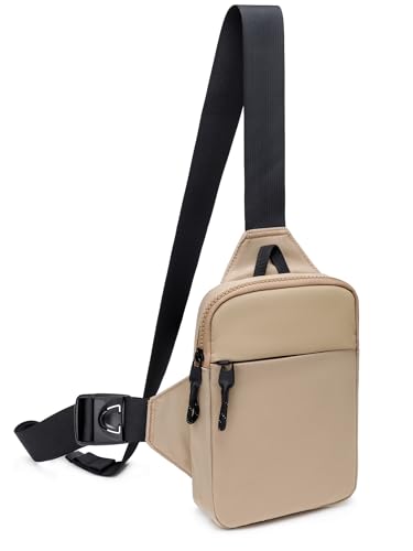 higouta Mini Sling Bag for Women and Men, Small Shoulder Crossbody bag Trendy Casual Chest Bag for Travel