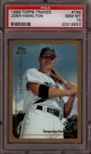 1999 Topps Traded Josh Hamilton- Rookie Card-#T66- PSA 10- Gem Mint- MLB Trading Card-Tampa Bay Devil Rays