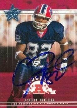 Sports Memorabilia Josh Reed Autographed Football Card (Buffalo Bills) 2002 Leaf Rookies & Stars No.185