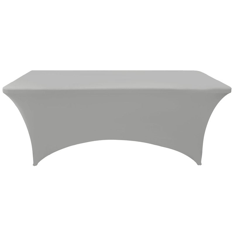 ZarzaaSik 116 6-Pack 8ft Spandex Table Covers for Rectangle Folding Tables - Washable Elastic Tablecloth - Ultimate Fitted Table Protector for Parties, Banquet, and Wedding