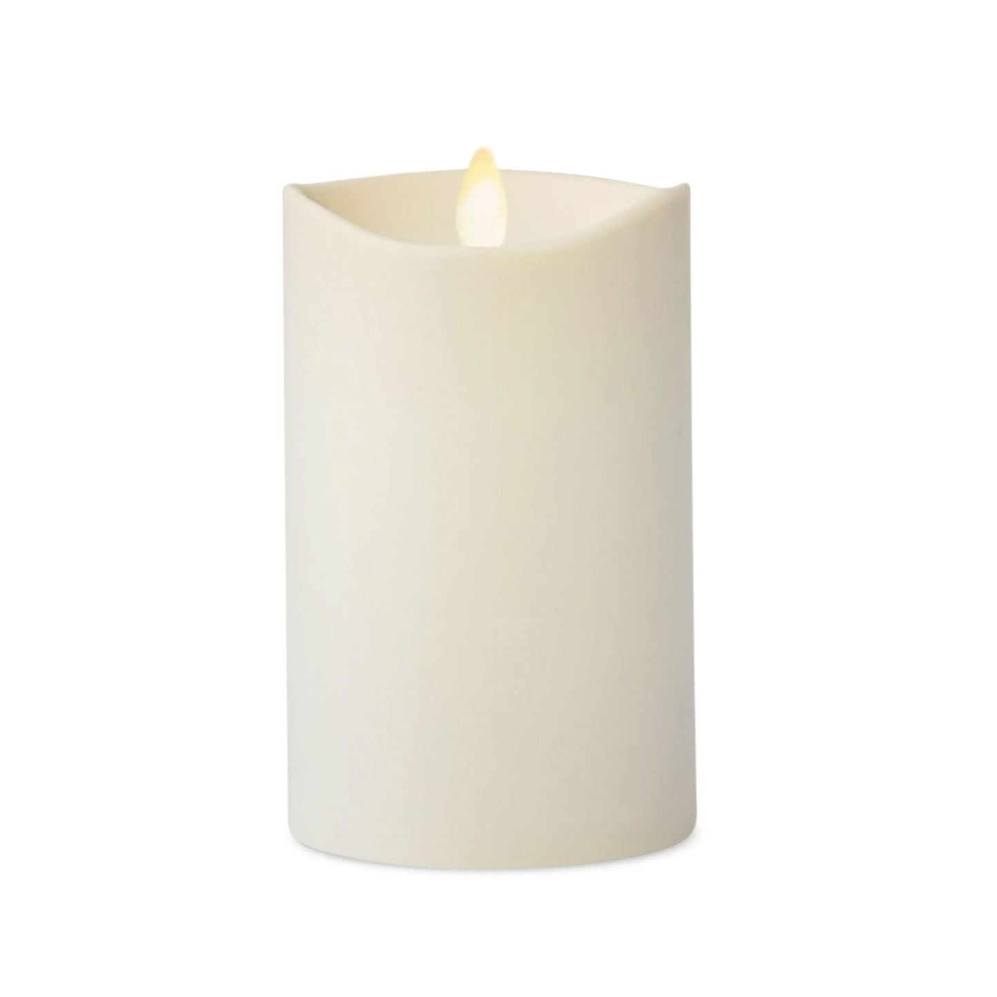 Luminara Realistic Artificial Moving Flame Outdoor Pillar Candle - Moving Flame LED Battery Operated Lights for Outside Christmas, Thanksgiving - Remote Ready - Remote Sold Separately - 3.25" x 5"