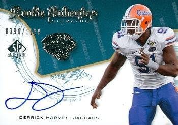 Derrick Harvey Autographed Football Card (Florida) 2008 Upper Deck SP No.221 Rookie