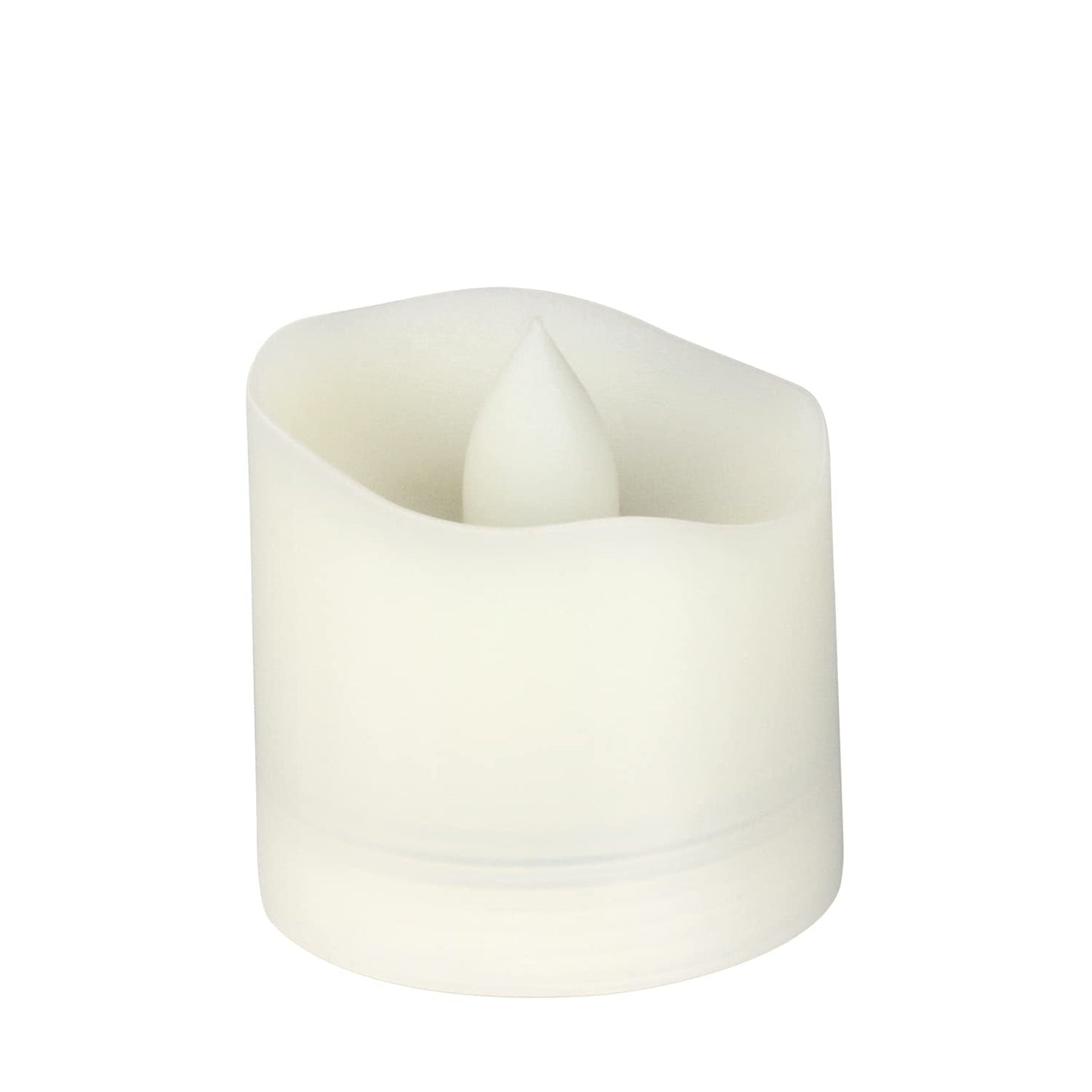 Flameless LED Tea Lights With Remote - Battery Operated Votive Candles With Timer, 200H, Unscented Outdoor Flickering White Flame - 1.3" Set of 6