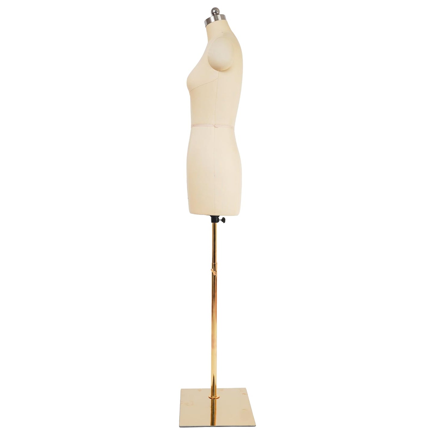 lavandeform Female Dress Model Torso Body Clothing Forms,Sewing Mannequin Foam Body for Pinning.Height Adjustable Stand. (Beige, 6)