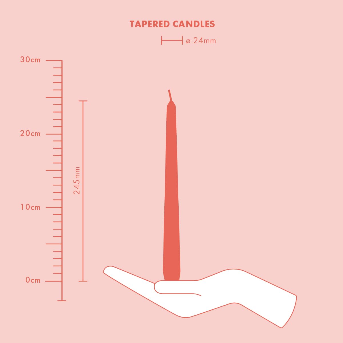 Bolsius Tapered Candles - Green - 4-Pack - 24.5 cm - Decorative Household Candles - Burning Time of 7 Hours - Unscented - Includes Natural Vegan Wax - Without Palm Oil