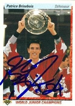Sports Memorabilia Autograph Warehouse 67465 Patrice Brisebois Autographed Hockey Card Team Canada 1991 Upper Deck No. 454