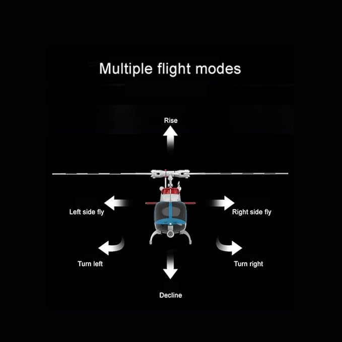 RC ERA 1/33 Scale C138 Pro Bell 206 RC Helicopter 2.4G 6CH 6-Axis Gyro Flybarless Heli with Optical Flow Upside Down 3D Rolling One-Key Takeoff(1 Battery)