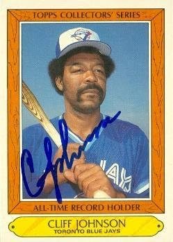 Sports Memorabilia Autograph Warehouse 301828 2010 Topps Cliff Johnson Autographed No.20 Baseball Card - Toronto Blue Jays