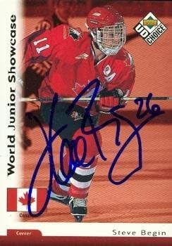 Sports Memorabilia Autograph Warehouse 67494 Steve Begin Autographed Hockey Card Team Canada 1988 Ud Choice No. 267