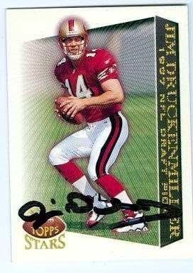 Sports Memorabilia Jim Druckenmiller Autographed Football Card (San Francisco 49ers) 1997 Topps Stars No.118