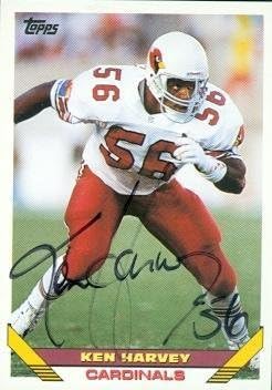 Sports Memorabilia Ken Harvey Autographed Football Card (Phoenix Cardinals) 1993 Topps No.239