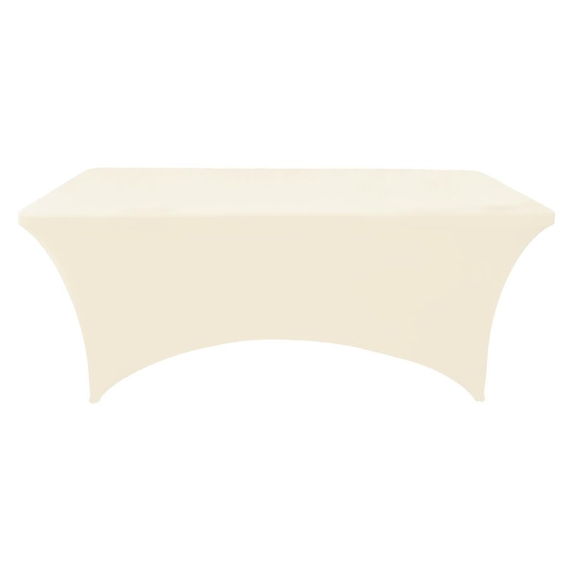 ZarzaaSik 6-Pack 6ft Spandex Table Covers for Rectangle Standard Folding Tables - Wrinkle Resistant Stretch Tablecloths - Ultimate Fitted Table Protector for Parties, Trade Shows, Wedding