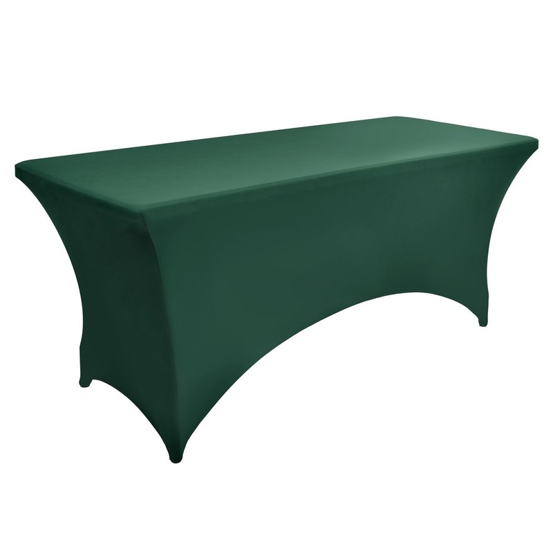 ZarzaaSik 2-Pack 8ft Spandex Table Covers for Rectangle Folding Tables - Washable Elastic Tablecloth - Ultimate Fitted Table Protector for Birthday Parties, Trade Shows, Banquet