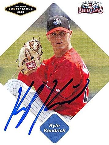 Sports Memorabilia Autograph Warehouse 244523 Kyle Kendrick Autographed Baseball Card - Philadelphia Phillies FT 2005 Just Minors - No. 49 Rookie