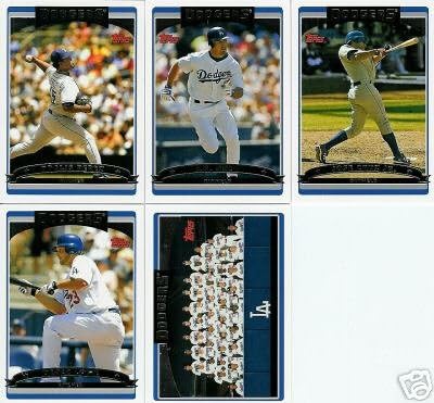 2006 Topps Los Angeles Dodgers Complete Team Set (16 Cards)