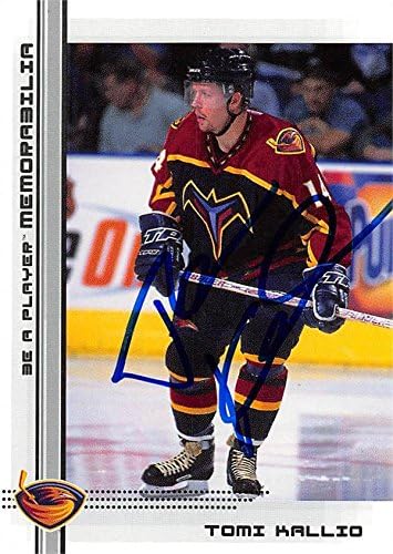 Sports Memorabilia Autograph Warehouse 466123 Tomi Kallio Autographed Hockey Card Atlanta Thrashers - 2000 BAP No.457