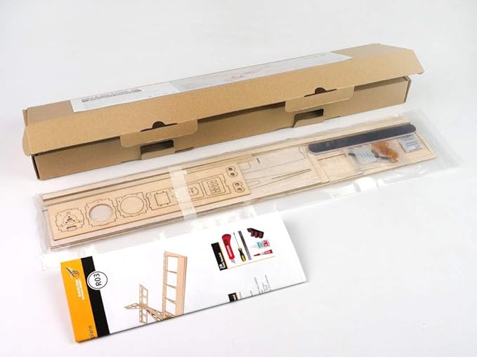 Balsa Wood Airplane R03 STICK-06 Model Aircraft 580mm Wingspan Laser Cut Unassembled Flying Model Aircraft to Build DIY RC Airplane Kit for Adults Beginners (KIT+Motor+ESC+Servos+Covering)