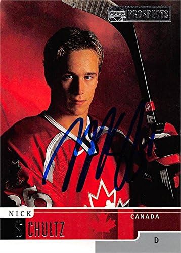 Autograph Warehouse 466221 Nick Schultz Autographed CHL44 Prince Albert & Team Canada Hockey Card 2000 Upper Deck Prospects No. 86