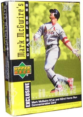 1998 Upper Deck Mark Mcguire 'Chase For 62' Baseball Boxed Set - 30C