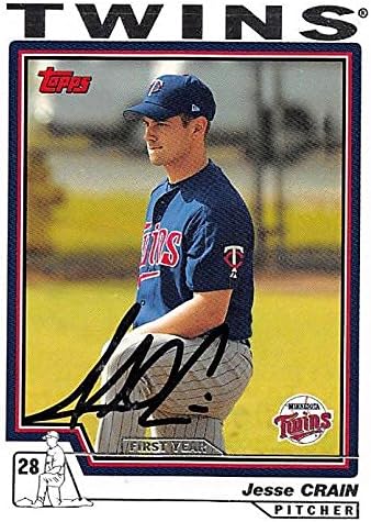 Sports Memorabilia Autograph Warehouse 245118 Jesse Crain Autographed Baseball Card - Minnesota Twins 2004 Topps First Year - No. T134 Rookie