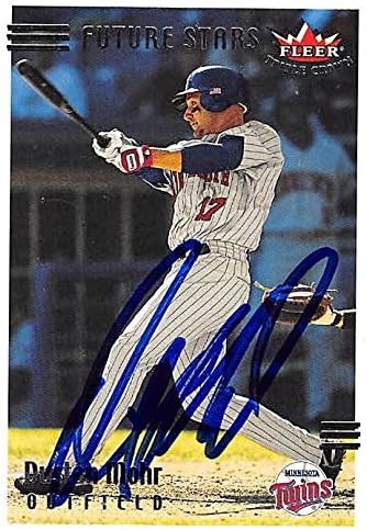 Sports Memorabilia Autograph Warehouse 246113 Dustan Mohr Autographed Baseball Card - Minnesota Twins 2002 Fleer Triple Crown Future Stars - No. 222