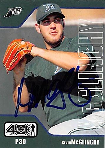 Sports Memorabilia Autograph Warehouse 247782 Kevin McGlinchy Autographed Baseball Card - Tampa Rays 2002 Upper Deck Fortyman - No. 122