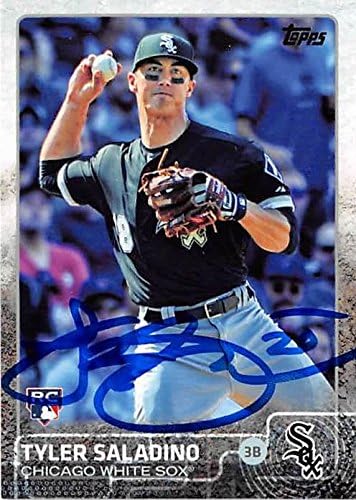 Sports Memorabilia Autograph Warehouse 291544 Tyler Saladino Autographed Baseball Card - Chicago White Sox 2015 Topps No. US73 Rookie