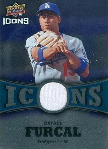 Sports Memorabilia Autograph Warehouse 343379 Rafael Furcal Player Worn Jersey Patch Baseball Card - Los Angeles Dodgers 2009 Upper Deck Icons No. IC-RF