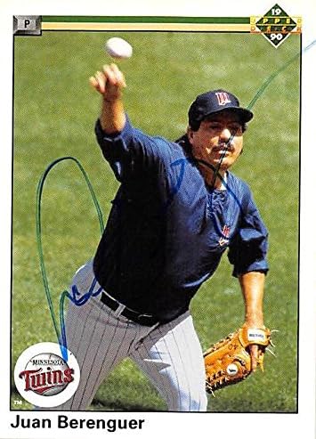 Sports Memorabilia Autograph Warehouse 245202 Juan Berenguer Autographed Baseball Card - Minnesota Twins 1990 Upper Deck - No. 440