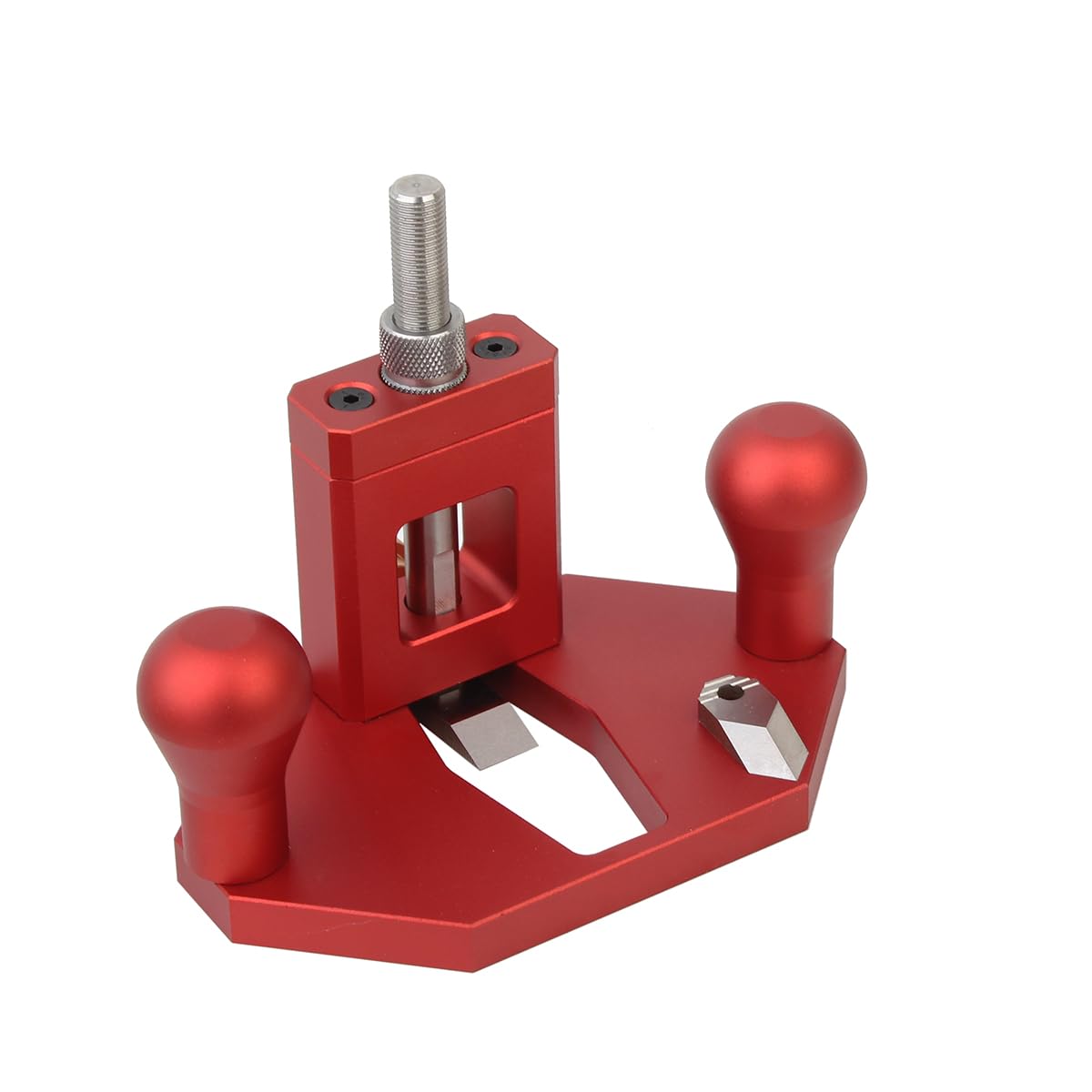 JCFANTS Router Plane Hand Wood Planer, Handheld Woodworking Tool, Woodworking Carpenter Tools Adjustable Woodcraft Trimming Knife Depth Stop Planer Wood Chamfering Slottinge (Red)