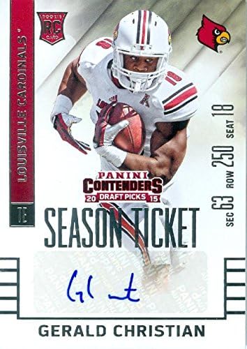 Sports Memorabilia Autograph Warehouse 291401 2105 Gerald Christian Autographed No.187 Football Card - Louisville Cardinals