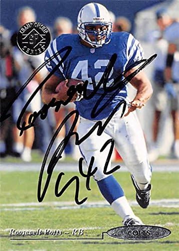 Sports Memorabilia Autograph Warehouse 248987 Roosevelt Potts Autographed Football Card - Indianapolis Colts 1995 Upper Deck - No. 120