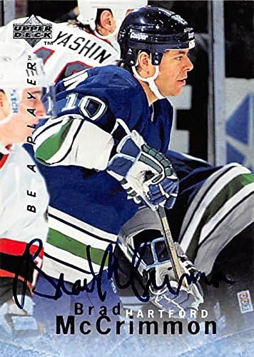 Sports Memorabilia Autograph Warehouse 249048 Brad McCrimmon Autographed Hockey Card - Hartford Whalers 1996 Upper Deck BAP - No. S51