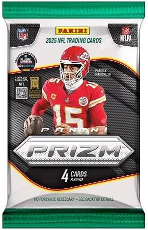 2025 Panini NFL Prizm Football Trading Card Blaster Box (5 Blaster Exclusive Disco Prizms Per Box)