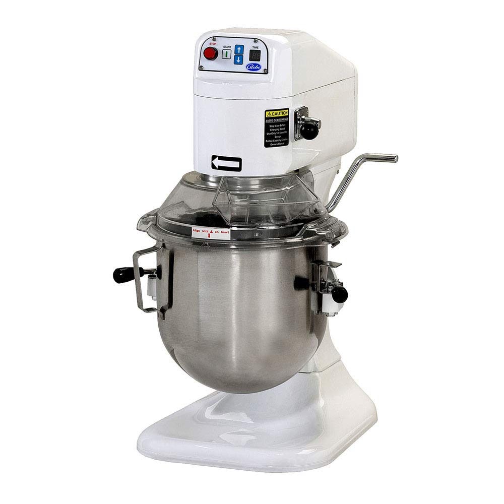 Globe Food Equipment SP08 8-Quart 3-Speed Countertop Planetary Mixer, Stainless Steel, 115 V, NSF