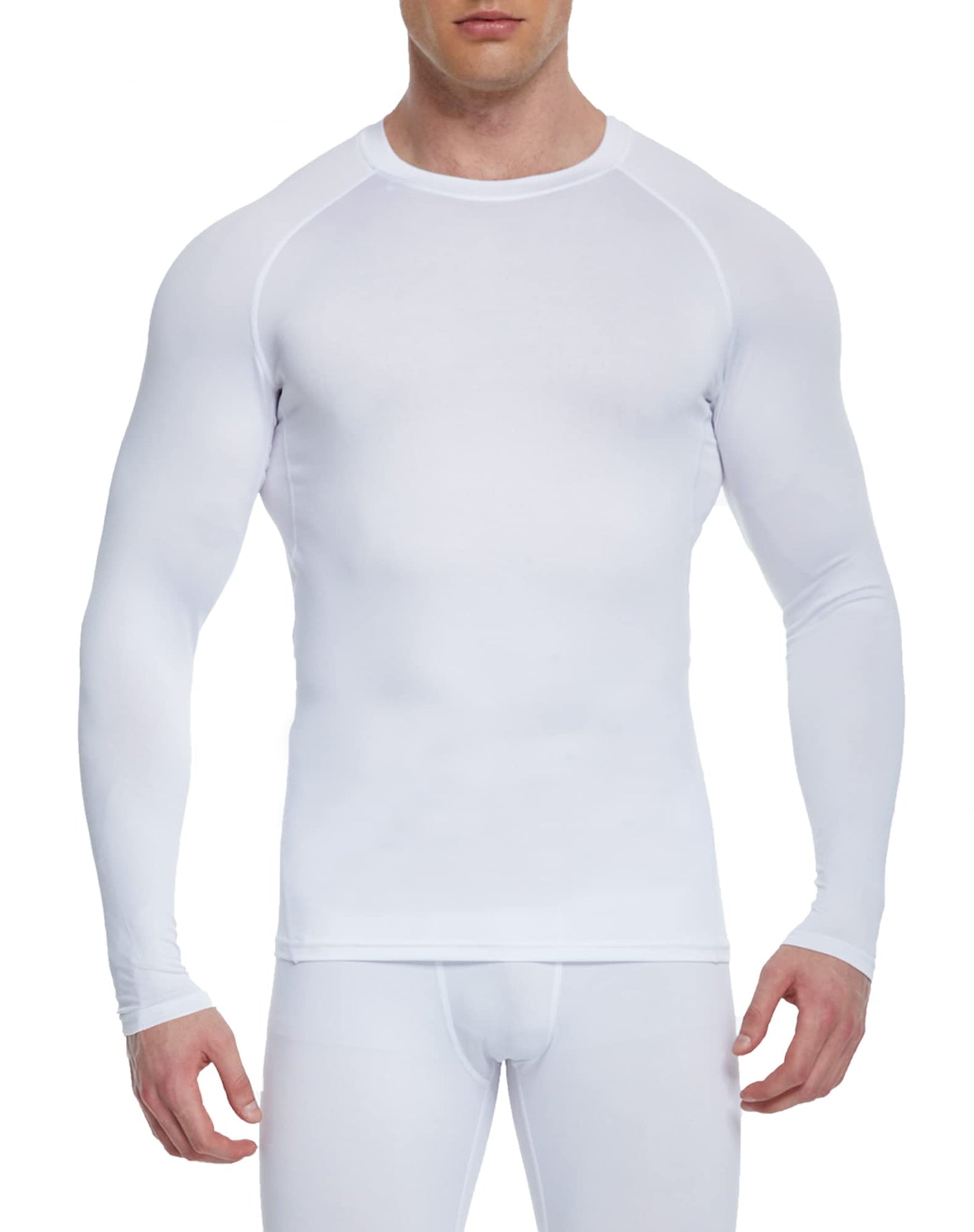 4 Pack Compression Shirts for Men Long Sleeve Athletic Cold Weather Base Layer Undershirt Gear T Shirt for Workout 2XL