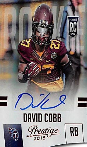 Sports Memorabilia Autograph Warehouse 270203 David Cobb Autographed Football Card - Minnesota 2015 Panini Prestige - No. 224 Rookie