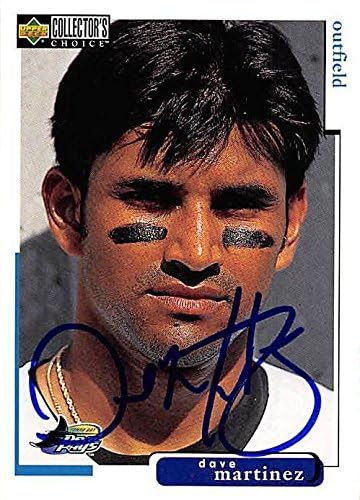 Sports Memorabilia Autograph Warehouse 247766 Dave Martinez Autographed Baseball Card - Tampa Rays 1998 Upper Deck - No. 502