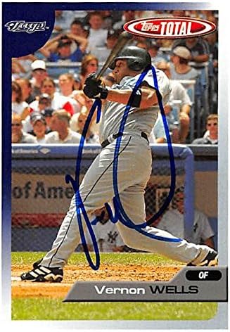 Sports Memorabilia Autograph Warehouse 301823 2005 Vernon Wells Autographed No.TTC29 Baseball Card - Toronto Blue Jays