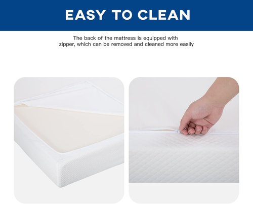 FDW 6-Inch Gel Memory Foam Mattress - Medium Firm | CertiPUR-US Certified | Pressure Relief & Cooling | White Bed in a Box