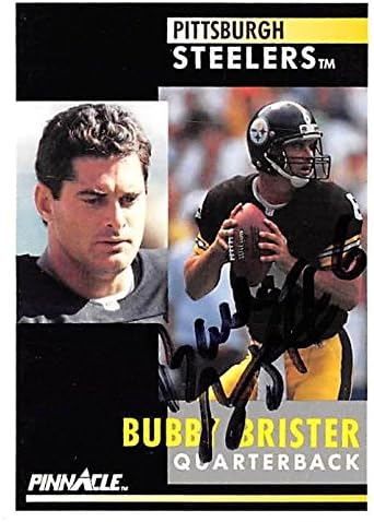 Sports Memorabilia Autograph Warehouse 302357 1991 Bubby Brister Autographed No.28 Football Card - Pittsburgh Steelers