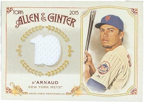 Sports Memorabilia Autograph Warehouse 343513 Travis D Arnaud Player Worn Jersey Patch Baseball Card - New York Mets 2015 Topps Allen & Ginters No. FSRB-TD