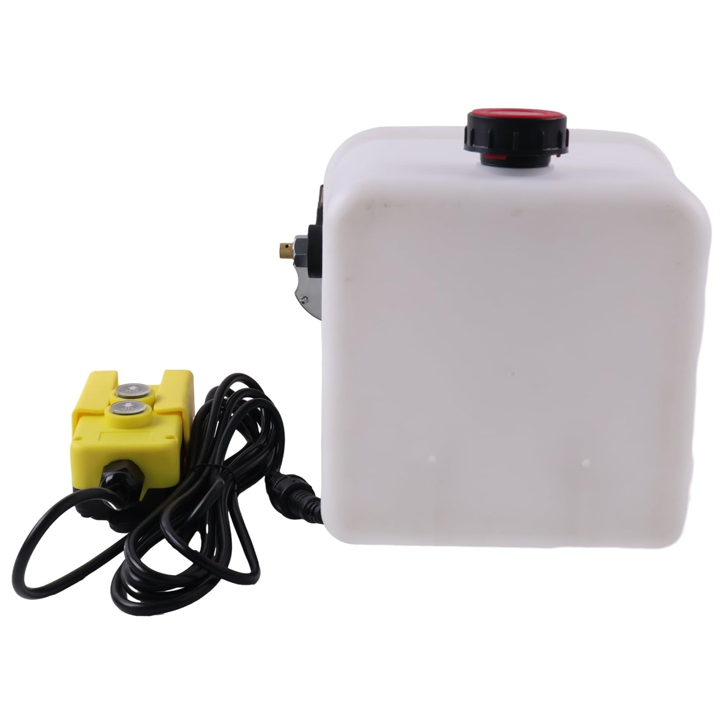 Solarhome 12V DC Single Acting Hydraulic Power Unit 6 Quart Plastic Tank with Remote Control 4.5" 2500PSI 3000PSI SAE 8 Ports Compatible with Dump Trailer and Car Lifting
