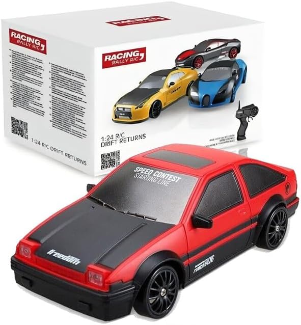 Liberty Imports RC Drift Car 1/24 2.4GHz 4WD Remote Control Sport Racing On-Road Vehicle with LED Light Batteries and Drift Tires (Style 5)