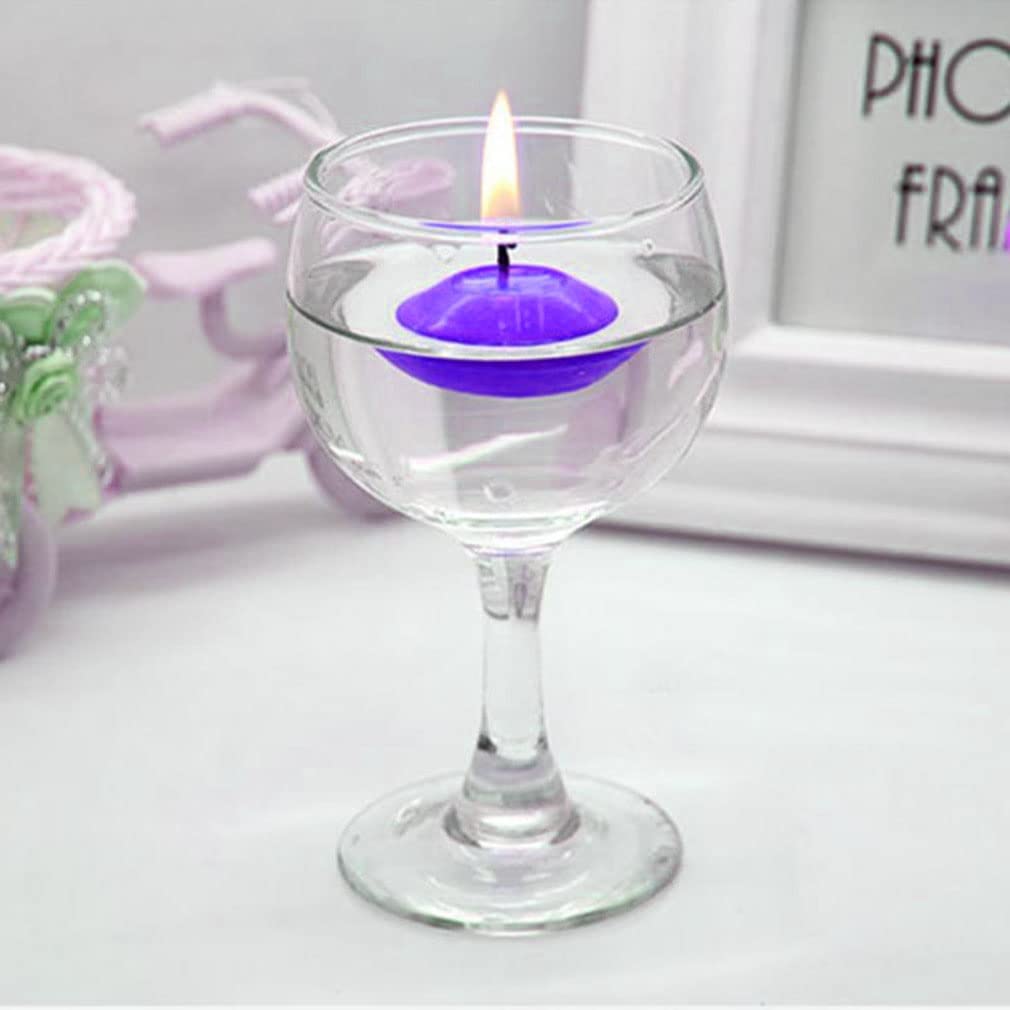 XGNG 2 Boxes 20PCS Round Burning Candles, Small Tea Light Candles, Unscented, Purple
