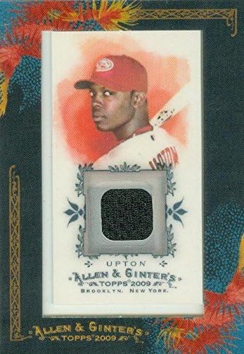 Sports Memorabilia Autograph Warehouse 343712 Justin Upton Player Worn Jersey Patch Baseball Card - Arizona Diamondbacks 2009 Topps Allen & Ginters No. AGR-JU