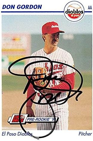 Sports Memorabilia Autograph Warehouse 302207 1991 Impel Pre Rookie Don Gordon Autographed No.183 Baseball Card - Milwaukee Brewers El Paso