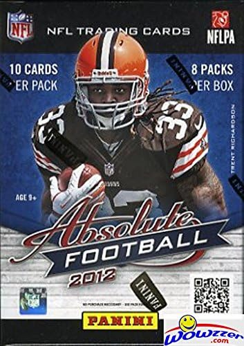 2012 Panini Absolute NFL Football Retail Box with 80 Cards! FOUR(4) TIMES More Cards then the Hobby Box That sells for around $150 ! Look for RC's and Autographs of Andrew LuckRussell Wilson & Mo