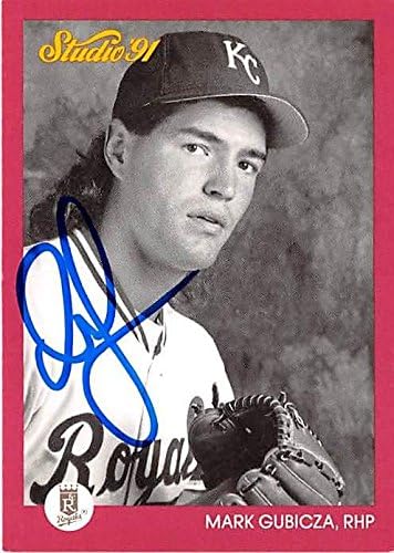 Autograph Warehouse 302028 1991 Leaf Studio Mark Gubicza Autographed No.67 Baseball Card - Kansas City Royals
